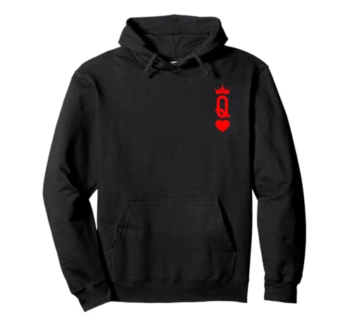 Queen of Heart King And Queen Easy Couple Halloween Costume Pullover Hoodie