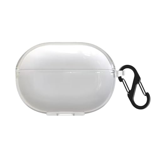 VAEKNVG Silicone Case for Huawei FreeBuds Pro 4, Shockproof Protective Earbuds Cover with Carabiner Accessories (Clear)