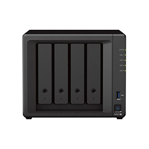 Synology DS923+ 4-Bay Diskstation NAS (AMD Ryzen™ 4 Threads R1600 Dual-Core 4GB Ram 2xRJ-45 1GbE LAN-Port) 48TB Bundle with 4X 12TB Seagate IronWolf