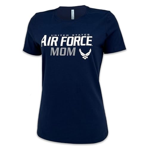 Armed Forces Gear Ladies United States Air Force Mom T-Shirt (Navy, 2XL)