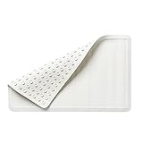 Rubbermaid Commercial Products Safti-Grip Bath Mat, Medium, White, Suction-Backed, Non-Slip for Commercial/Residential Use for Shower Stall/Bathtub/Bathroom