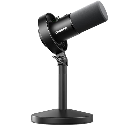 MAONO USB XLR Dynamic Microphone for Podcast: PC Computer Gaming Mic with 192kHz/24bit for Studio Recording Streaming Content Creation PD300XT
