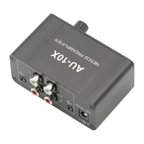 NE5532 Stereo Music Audio Signal Preamplifier Headphone Pre AMP Board Gain 20db RCA 3.5MM Volume Control Tone DC 12V