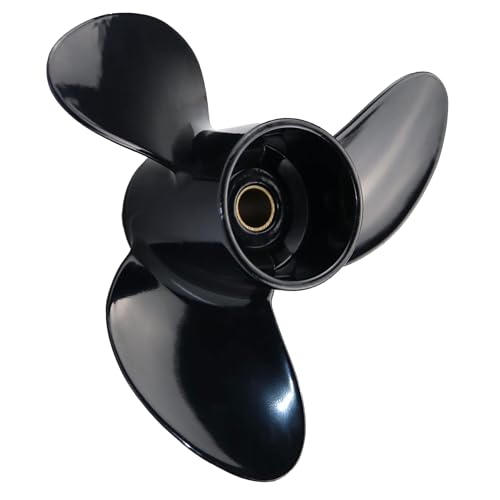 Boat Outboard Propeller 7.8x7 for Mercury Tohatsu Nissan 4 5 6 HP Engines, 7.8 x 7 Pitch Aluminum Boat Motor Props, OEM#48-812949A02 3R1B64514-2, 12 Tooth Spline Boat Propeller, 3 Blades, RH(7 4/5x7)
