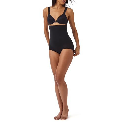 SPANXsculpt Seamless Power High-Waisted Brief - Lightweight All-Day Comfort - Core Control Shapewear - High-Waisted Underwear - Very Black - Large