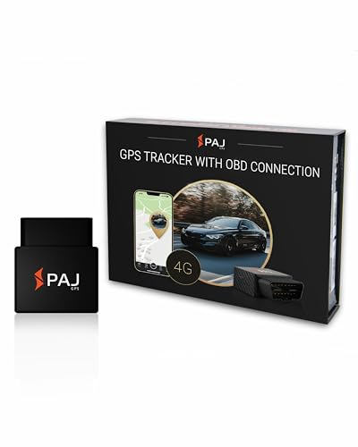 PAJ GPS OBD GPS Tracker 4G LTE, Fleet GPS Tracker, Real Time Tracking Device for Trucks & Transporters, Car Tracking with Alarm Notifications on Location, Speed Monitoring, Permanent Battery via OBD2