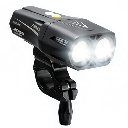 Cygolite Ranger 2,000 Lumen Endurance Bicycle Light– Ultra High Run Time– 9 Light Modes– Fine Tuneable Brightness- IP67 Waterproof– USB Rechargeable– Road & Mountain