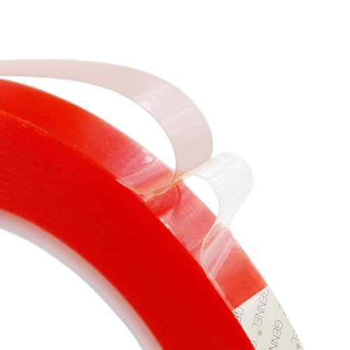 GENNEL 10mm x25M Clear Double Sided Strong Adhesive Tape Transparent Acrylic Tape for Cellphone iPhone Tablet LCD Screen Repair