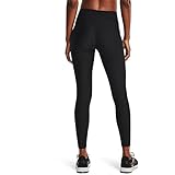 Under Armour Womens HeatGear Armour High No-Slip Waistband Pocketed Leggings, Black (001)/White, Large Short