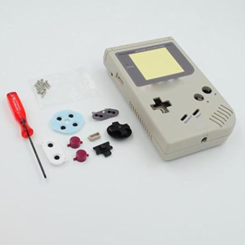 Ambertown Replacement Full Housing Shell Case Cover for Nintendo Gameboy Classic 1989 GB DMG Console Repair Part (Gray)
