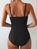 Eomenie Women's Swimsuit Tankini Tummy Control Bathing Suits Two Piece Full Coverage Slim Swim Suits with High Waisted Bottom