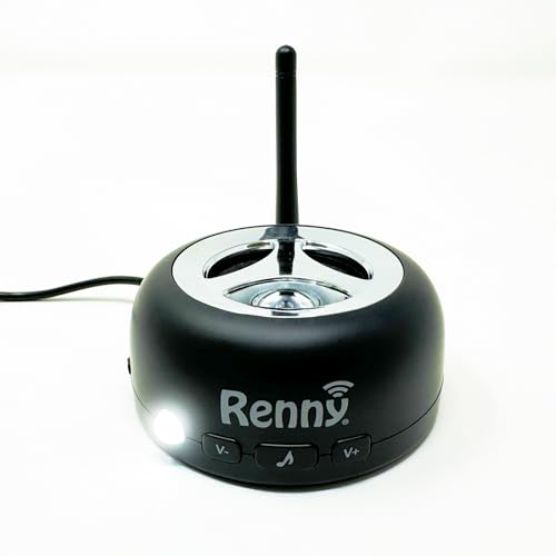 RENNY - Loud Bluetooth Phone Ringer & Flasher (117dB) | Amplifier for Hearing Impaired & Noisy Environments | Wireless Connect | External Ringtones | for Cell, VoIP & Landline Phones with Bluetooth