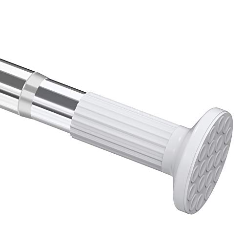 Umimile Tension Curtain Rod, 51-126 inch Adjustable Spring Shower Tension Curtain Rod, Stainless Steel Closet Rod for Windows or Shower, No Drilling, No Rust, Easy to Install