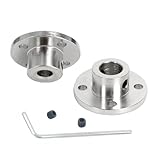 SINEKY 1/2pcs Rigid Flange Coupling Motor Guide Shaft Coupler Motor Support Connector 3mm 3.17mm 4mm 5mm 6mm 6.35mm 7mm 8mm 10mm 11mm 12mm(14mm,2pcs)