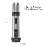 Rabbit Electric Wine Opener Set, 8.3x3.6x11.8, Black