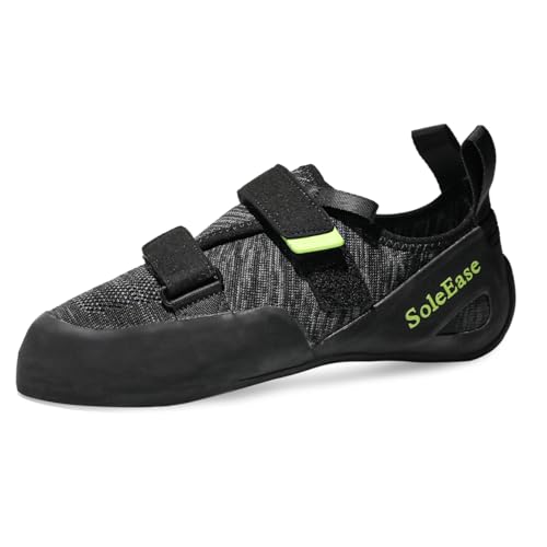 SoleEase Professional All-Around Mens Womens Climbing Shoes for Gym and Sport Climbing (35, Black)