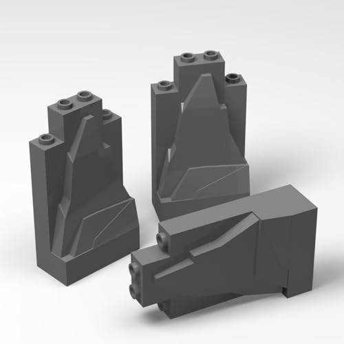 Classic Building Dark Gray Rock Bulk，Rock Panel 2x4x6 50 Piece, Compatible with Lego Parts and Pieces:Panel 2x4x6 Dark Gray (Color:Dark Gray)