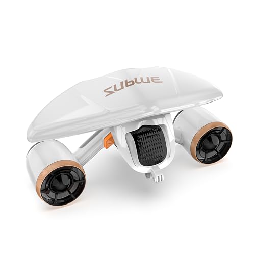Mix Pro Dual Motor Underwater Scooter - 2 Speed Modes, 60 Min Runtime, 40m Depth with Camera Mount & Low Battery Alarm for Pool, Diving, Snorkeling - Water Scooter for Adults & Kids (MixPro White)