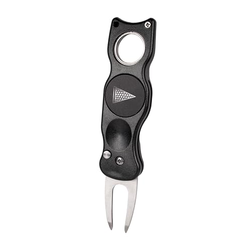 Divot Repair Tool – Patent Pending Ergonomic 6-in-1 Switchblade Divot Tool with Fidget Spinner | Golf Divot Tool and Ball Marker | Golf Divot Repair Tool, Golf Marker, Ball Markers Gift