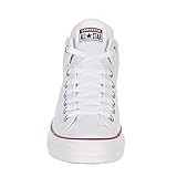 Converse Unisex Chuck Taylor All Star High Street Mid Canvas Sneaker - Lace up Closure Style - White/Red/Clematis Blue 14