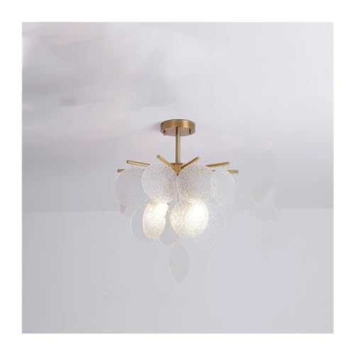 Light Chandelier, Modern Minimalist Light Luxury Living Room Chandelier Bedroom Dining Kitchen Chandelier - LED Glossy Glass Lamps(Frosted,Medium)