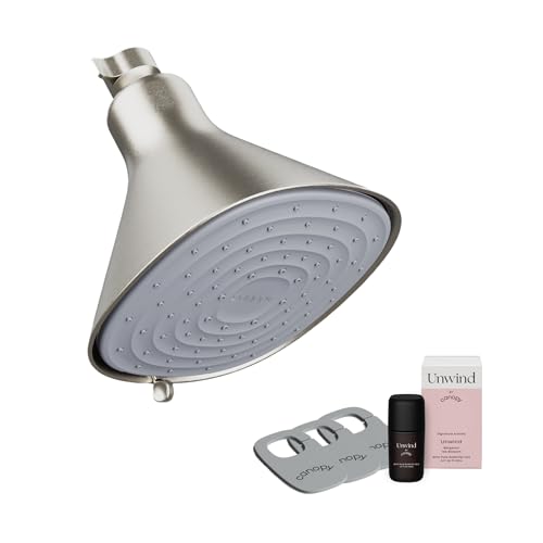 Canopy Filtered Shower Head - High Pressure Shower Head Filter for Hard Water - Shower Filter To Remove Impurities for Healthier Scalp, Skin & Hair - Support Hair Growth & Minimize Breakage - Nickel