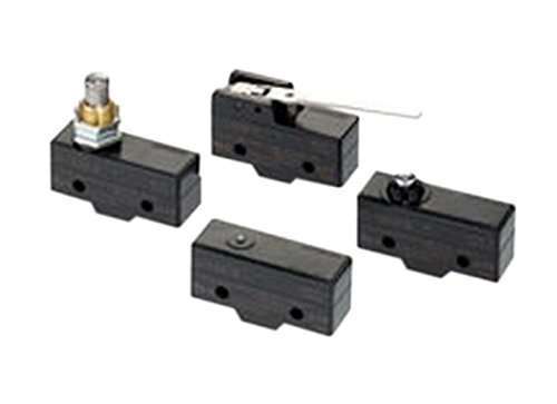 Omron Z-15GD55 General Purpose Basic Switch, Drip Proof, Short Spring Plunger, Solder Terminal, 0.5mm Contact Gap, 15A Rated Current