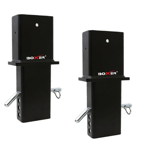 Boxer 2 Pack Trailer 2X4 Stake Pocket Sleeve for Flat Bed Trucks and Trailers – Fits Standard 2X4 Wood for Custom Height - Adjustable C Channel Pipe Stake