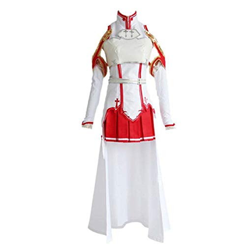 Cosplay Life Sword Art Online Asuna Yuuki Cosplay Costume SOA Halloween Outfit For Unisex Adult (L)