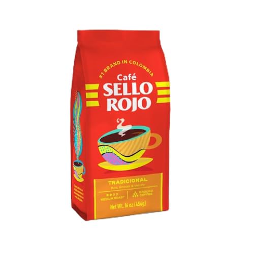 Sello Rojo, Tradicional Medium Roast Ground Coffee Bag, 16 oz, Pack of 5