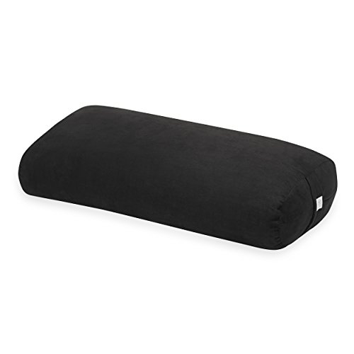 Gaiam Yoga Bolster - Long, Rectangular Meditation Pillow - Supportive Cushion for Restorative Yoga and Sitting on the Floor - Built-In Carrying Handle - Machine Washable Cover'