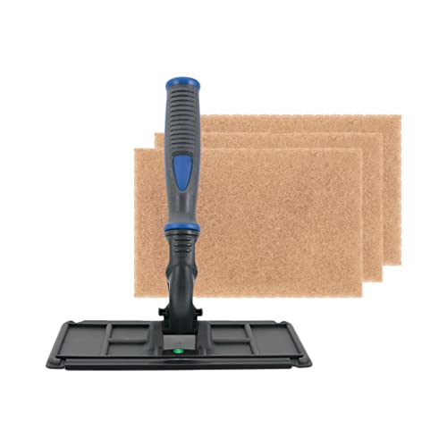 XERO Blue TechnoPad Window Cleaning Kit with Walnut Scrub Pads
