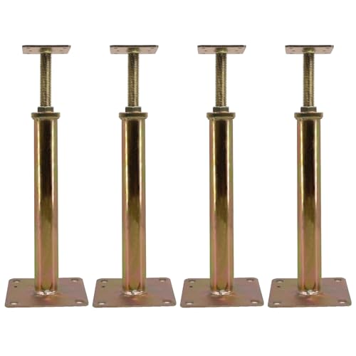 4 Pack Adjustable House Floor Jack Post, 16"- 20" Telescoping Support Poles, Galvanized Steel Temporary Jack for Leveling and Support