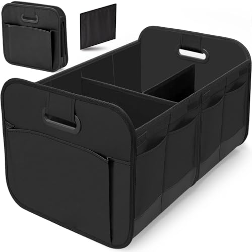CXLYS Car Trunk Organizers for Ford Mondeo Touring 2015-2024 MK5,Oxford Cloth Foldable Trunk Organizer Non Slip Bottom Car Trunk Organizer Sturdy Trunk Organizer Car Accessories,Black