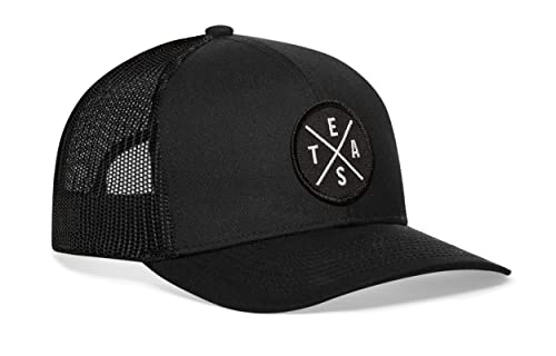 HAKA Texas Hat – TE(X) AS Trucker Hat for Men & Women, Adjustable Baseball Cap, Mesh Snapback, Outdoor Golf Hat - Black