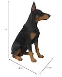 Hi-Line Gift Ltd Sitting Doberman Pinscher Dog Statue