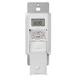 Intermatic ST01 7 Day Programmable In Wall Digital Timer Switch for Lights and Appliances, Astronomic, Self Adjusting, Heavy Duty,White