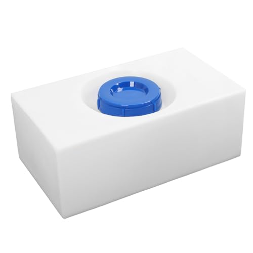 Asixxsix 8 Gallon RV Fresh Water Tank, Food Grade Leakproof LLDPE Fresh Water Holding Tank, Portable RV Water Storage Tank with 130mm Water Inlet for Caravans Trailers Boats Yachts