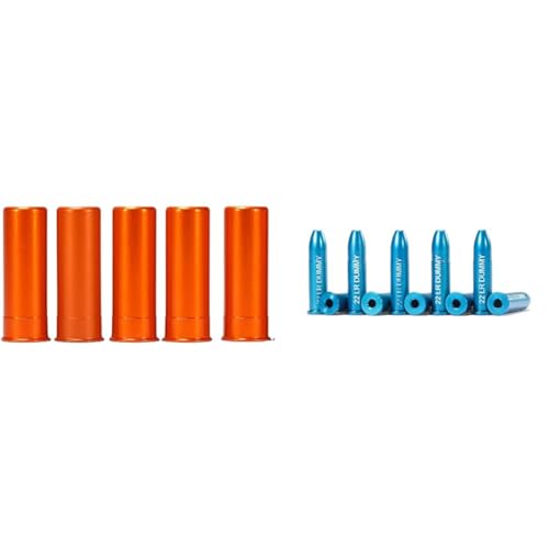 A-ZOOM 12 Gauge SNAP-Cap, Orange, 5PK & Azoom 22 LR Dummy Rounds 10 Pack 10-Pack Precision Dummy Rounds Fits 22 LR Action Proving