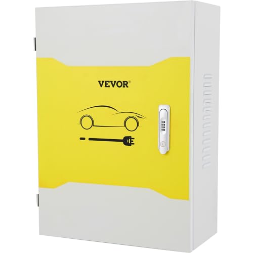 VEVOR Tesla Charging Station Enclosure, 28''x20''x10'', Exterior Cable Management Box, IP32 Rated for Dust and Water Resistance, Durable Cold Rolled Steel Construction