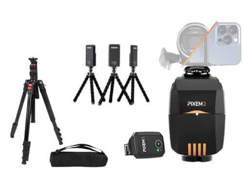 MOVE'N SEE PIXEM 2 Robot Incl. Tripod LITE | Horse Track Pack | Auto Follow Camera for Individual Sports and Stage, Equestrian Tracking Pack, 360° Rotation, Remote App Control