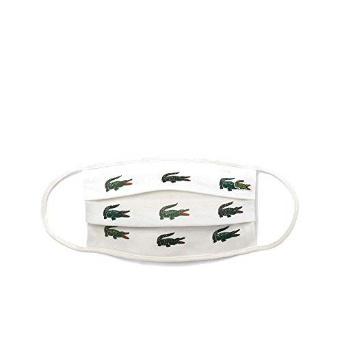 Lacoste Cotton Piqué Face Mask, Croc Print, Adult ONE Size