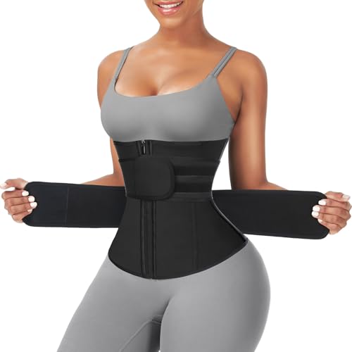 FeelinGirl Waist Trainer Corset Shapewear Tummy Control Body Shaper Waist Cincher for Women Body Shaper Black 6XL