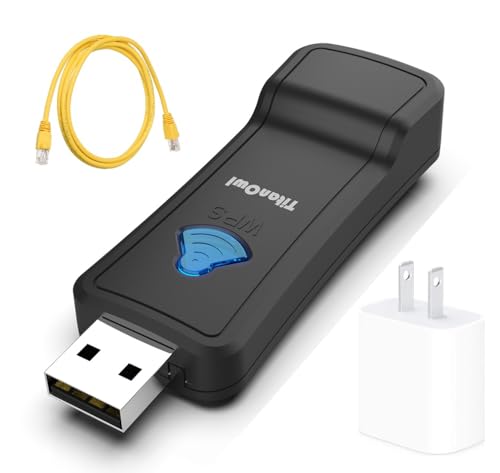 Ethernet LAN to WiFi Bridge Universal Wireless Adapter for PS4, Xbox, Printer, Smart TV, Blu-Ray Player, Game Console, 2.4GHZ RJ45 Cable Extender