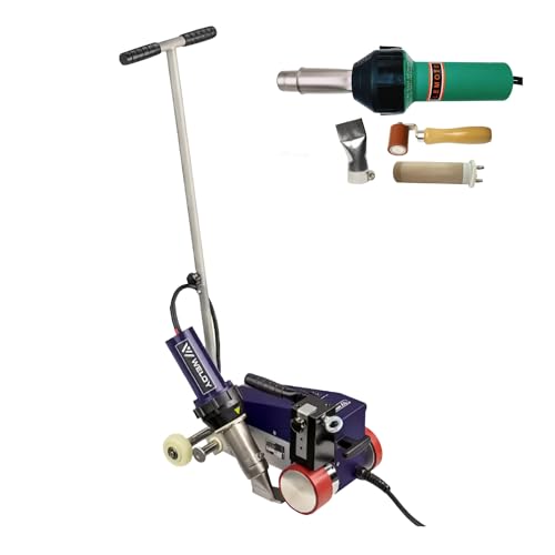 Weldy Roofer RW3400 Automatic Welding Machine for Roof Waterproofing Membrane 230V 3500W Hot Air Welder for PVC TPO ECB EPDM CSPE (RW3400 with heat gun set)
