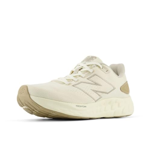 New Balance Women's Fresh Foam 680 V8 Running Shoe, Angora/Arid Stone/Angora, 10 Wide