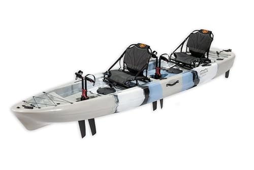 Brooklyn 13.5 Tandem Pedal Kayak Sit On Top Fishing Kayak (Grey Camo)