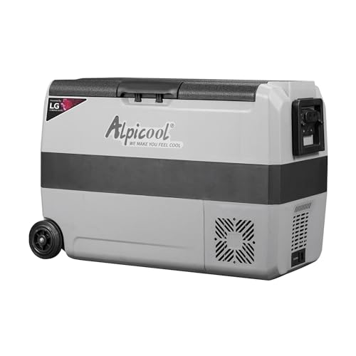 Alpicool LGT50 Dual Temperature Control 12 Volt Refrigerator 53 Quart Portable Car Fridge Freezer (-4°F~68°F) for Truck, RV, Boat, Camping and Travel