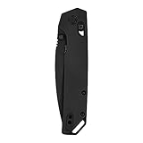 Kershaw Black Iridium Folding Pocket Knife, Sleek 3.4 inch D2 Steel Blade, DuraLock Locking Mechanism, Aluminum Handle, Designed in the USA