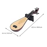 Amosfun Chinese Lute Model Vintage Style Pipa Chinese Guitar Model Instrument Prop Traditional National Stringed Instrument for Singing Dancing Random Style